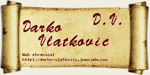 Darko Vlatković vizit kartica